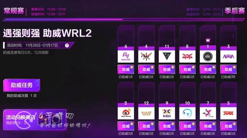 英雄联盟手游助威WRL2活动攻略 助威WRL2获取积分方法一览