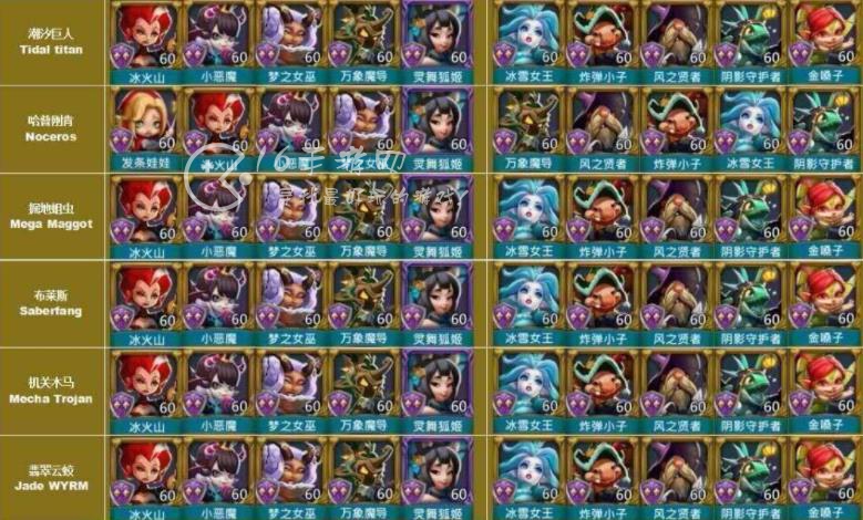 王国纪元打怪搭配表 最新最强打怪搭配推荐