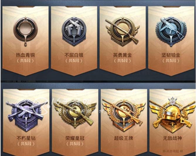 和平精英段位等级顺序 段位等级划分有哪些