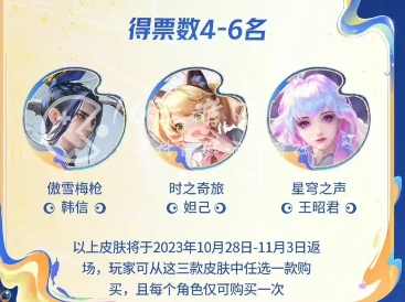 王者荣耀王昭君星穹之声返场到什么时候 王昭君星穹之声具体返场时间